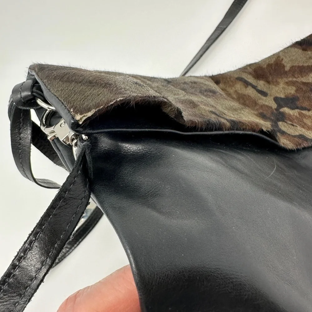 RUDSAK Crossbody/Clutch Leather w/Camo Ponyskin Bag